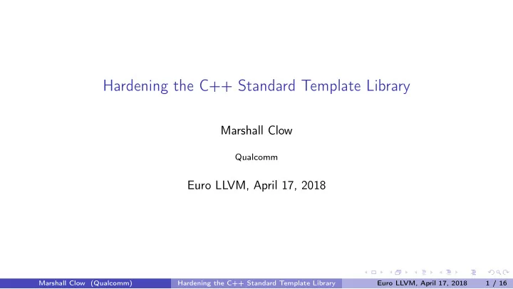 hardening the c standard template library