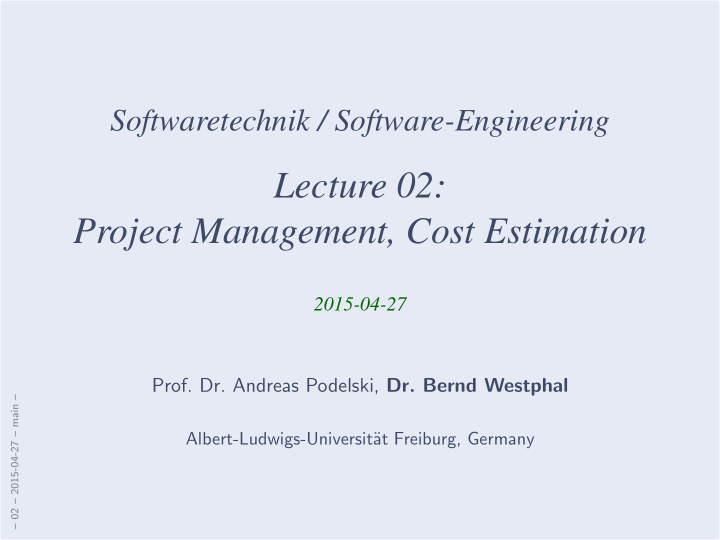 lecture 02 project management cost estimation