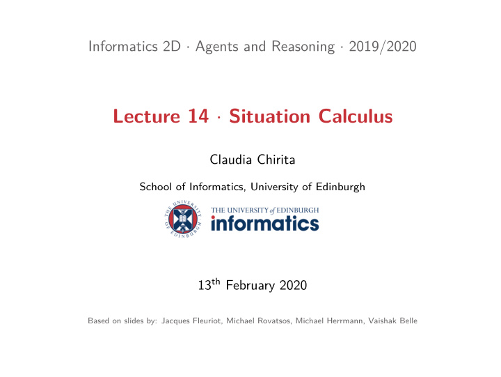 lecture 14 situation calculus