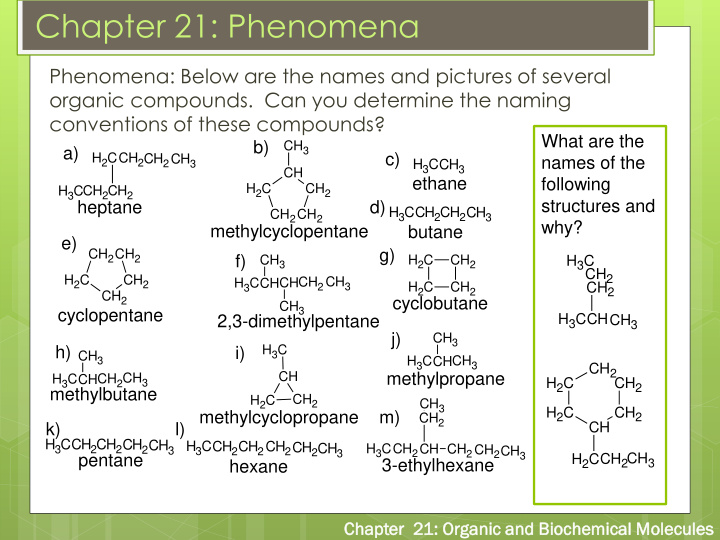 chapter 21 phenomena