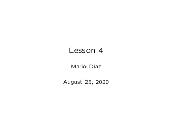 Lesson 4  Mario Diaz  August 25, 2020  Galilean Transformations  Newtons first law defines a