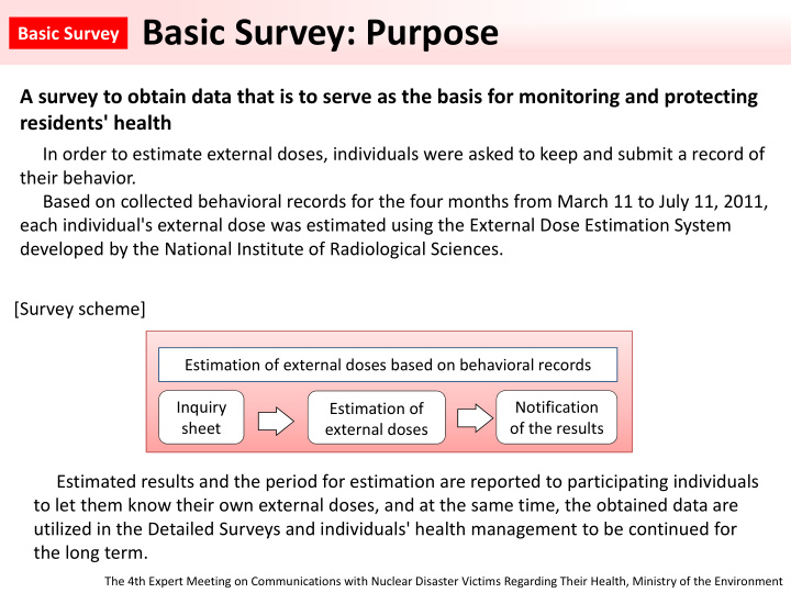 basic survey basic survey purpose