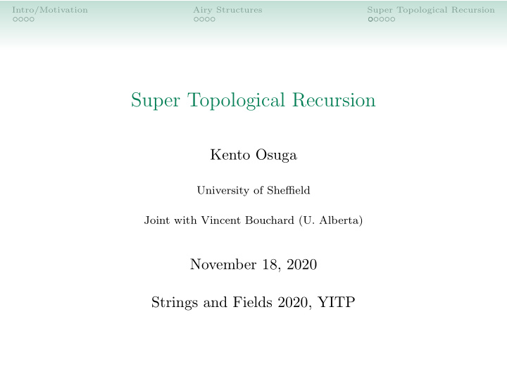 super topological recursion