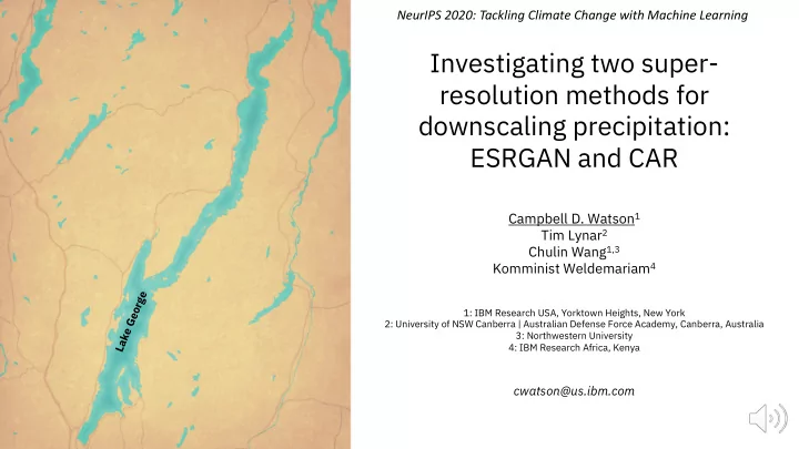 investigating two super resolution methods for
