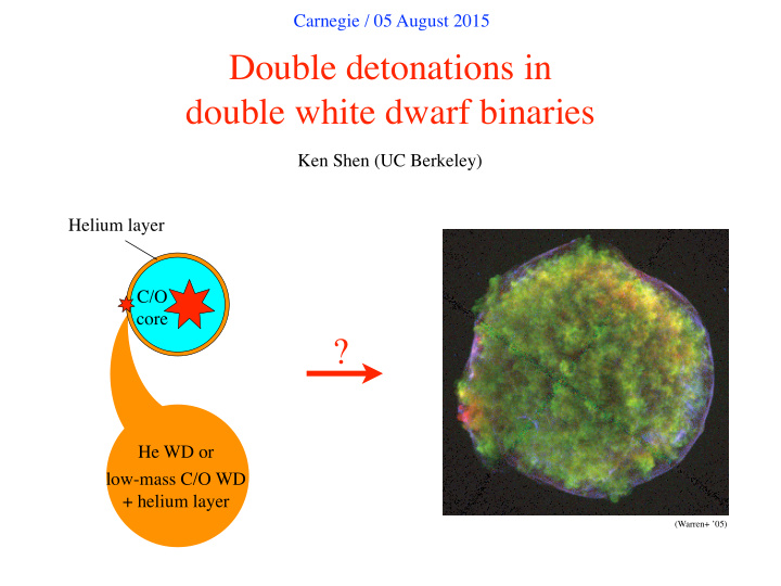 double detonations in double white dwarf binaries