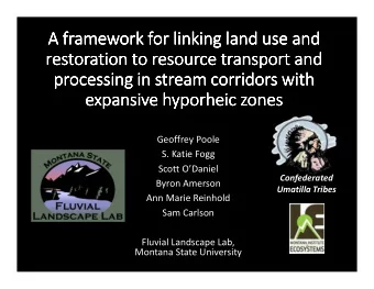 A framework for linking land use and  A framework for linking land use and  A framework for linking