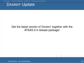 D AMMIF Update Get the latest version of D AMMIF together with the  ATSAS-2.4 release package!