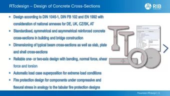 RTcdesign  Design of Concrete Cross-Sections  Design according to DIN 1045-1, DIN FB 102 and