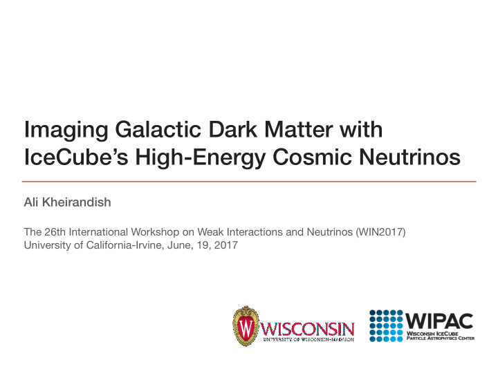 imaging galactic dark matter with icecube s high energy