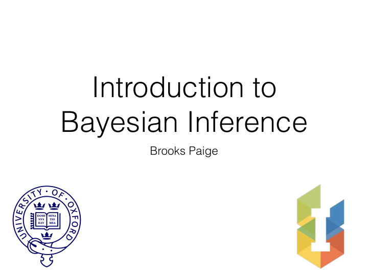 introduction to bayesian inference