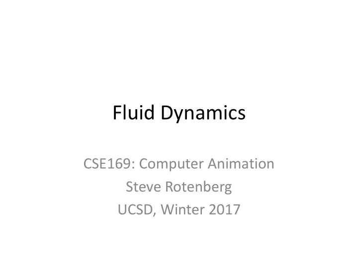 fluid dynamics