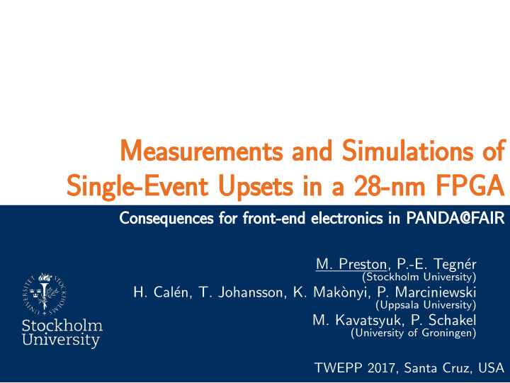 measurements measurements and and simulations simulations