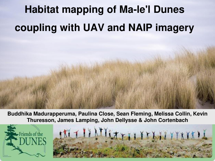 habitat mapping of ma le l dunes coupling with uav and