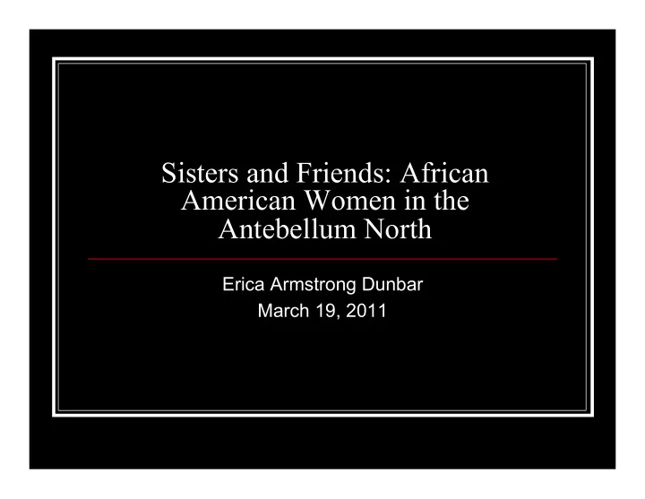 antebellum north