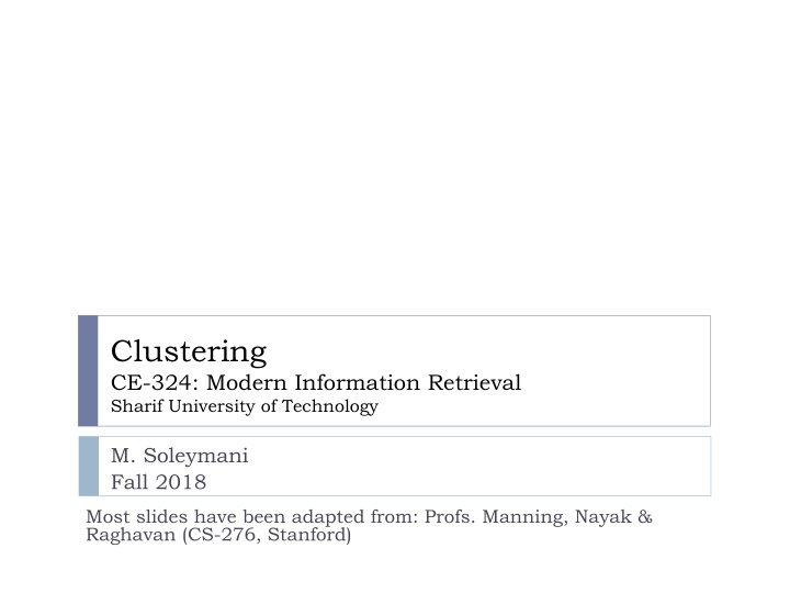 clustering