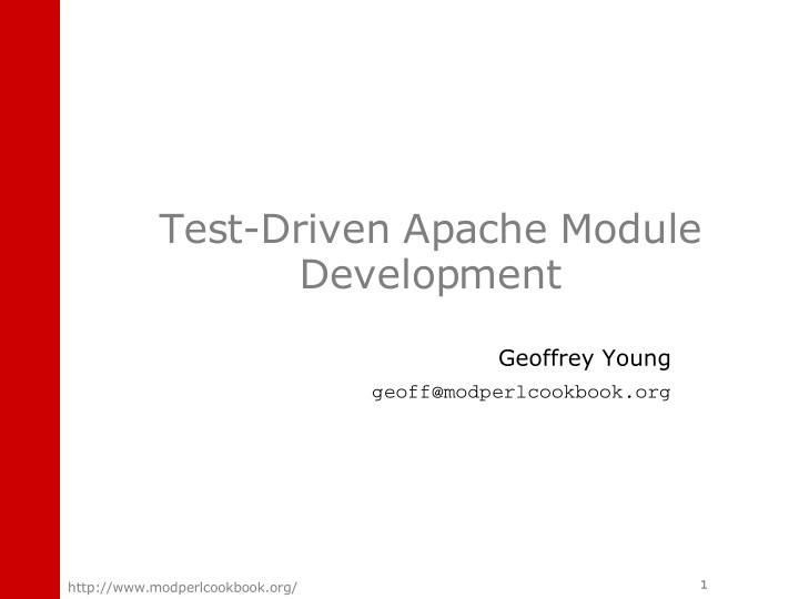 test driven apache module development