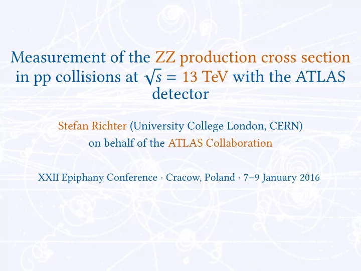 measurement of the zz production cross section in pp