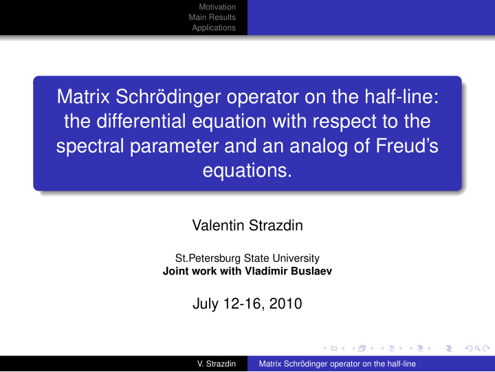 matrix schr dinger operator on the half line the