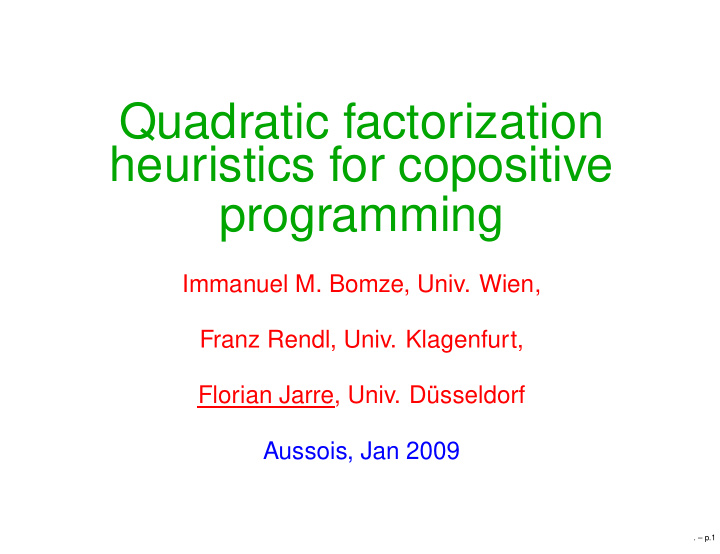 quadratic factorization heuristics for copositive