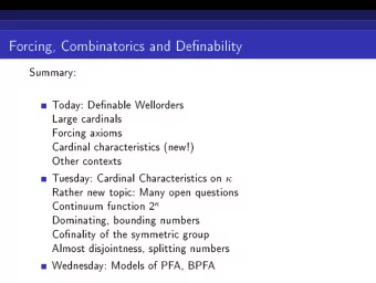on   Rather  new  topi:  Many  op  en  questions  Continuum  funtion 2   Dominating,  b