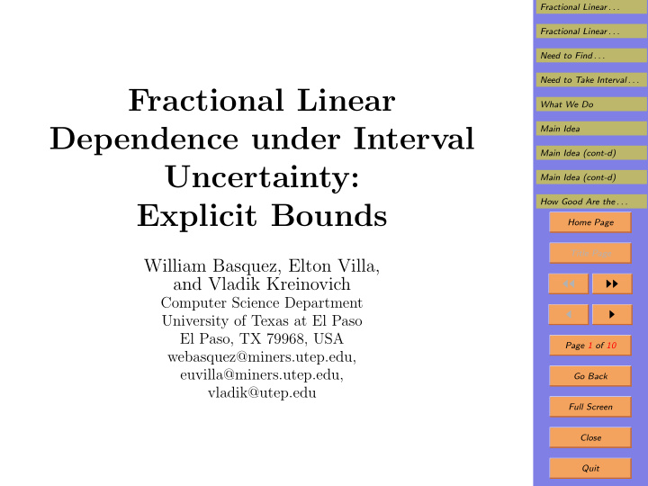 fractional linear