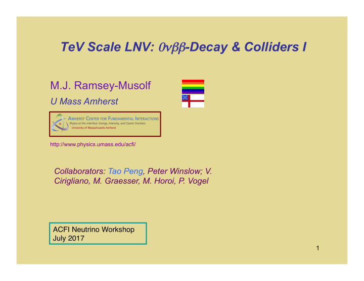 decay colliders i