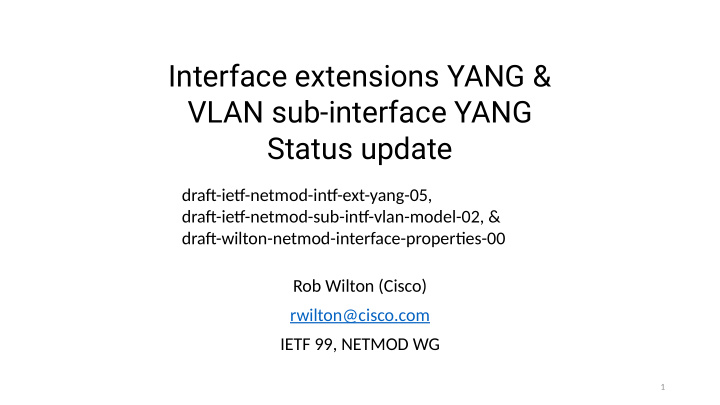 interface extensions yang vlan sub interface yang