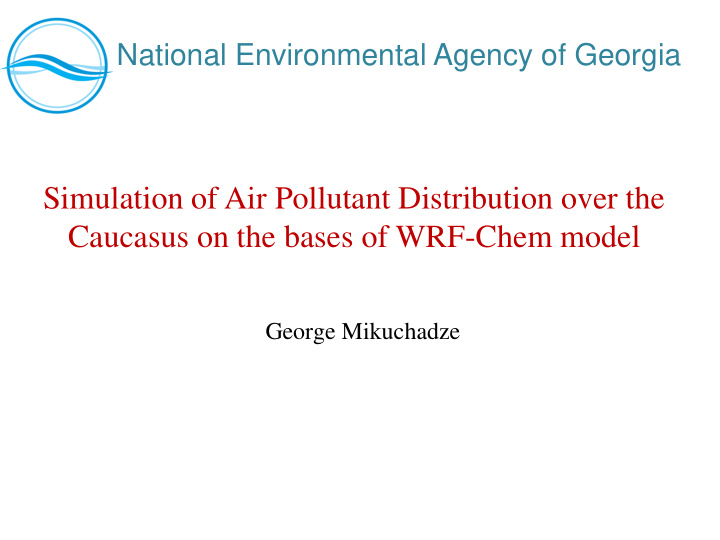 simulation of air pollutant distribution over the