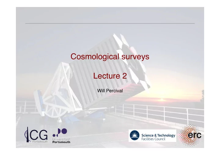 cosmological surveys