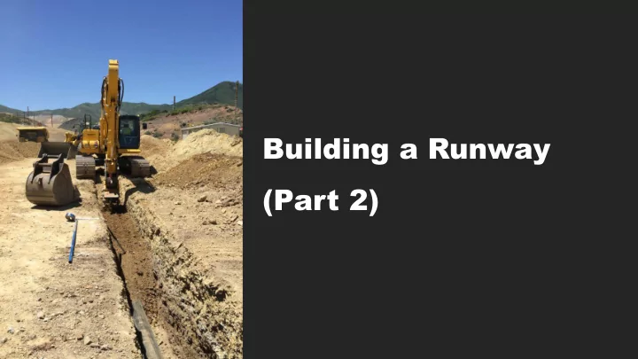 building a runway part 2 sermon title