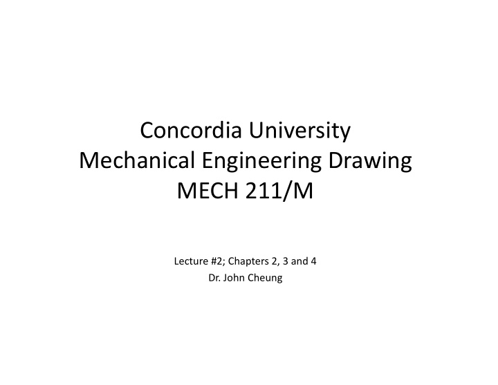 concordia university mechanical engineering drawing