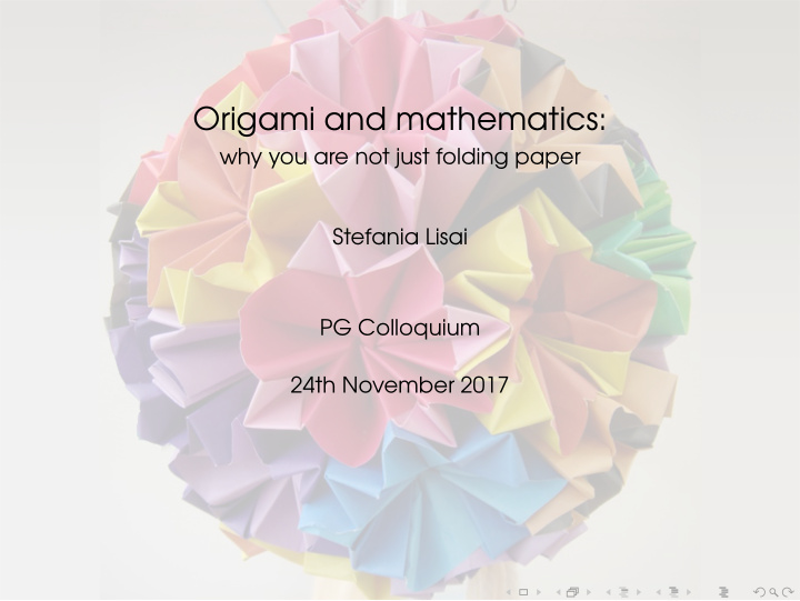 origami and mathematics
