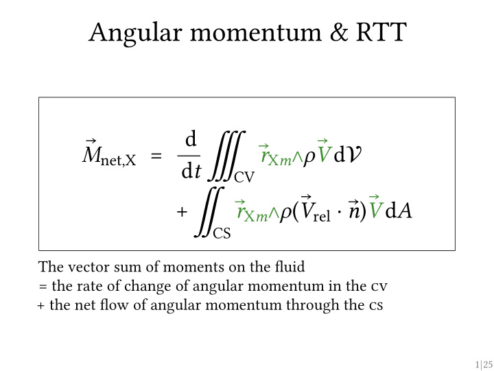 angular momentum rtt