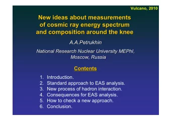 New ideas about measurements  New ideas about measurements  of cosmic ray energy spectrum  of