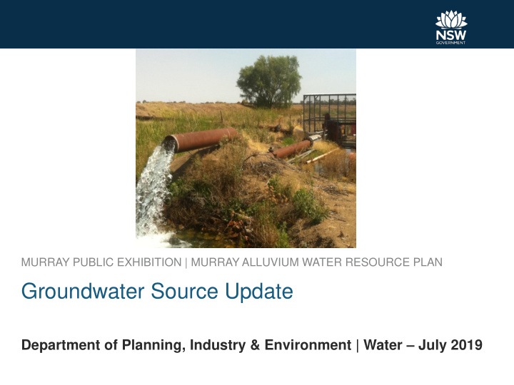 groundwater source update