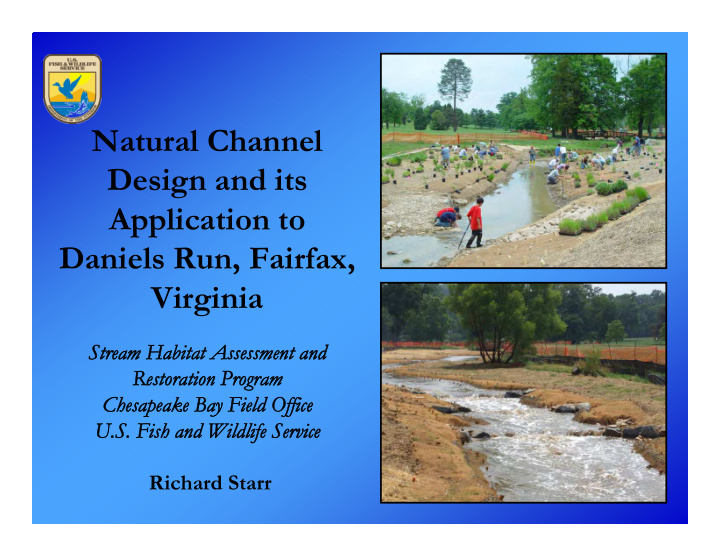 natural channel design and its application to daniels run