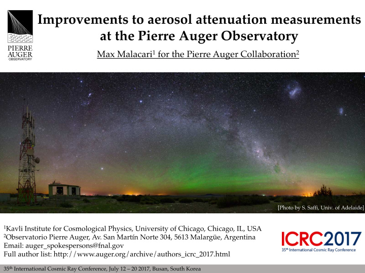 improvements to aerosol attenuation measurements at the