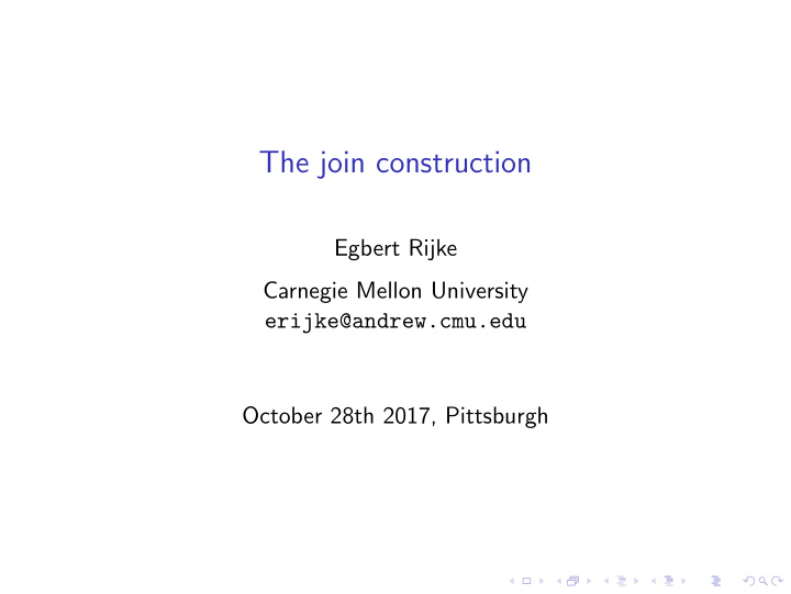 the join construction