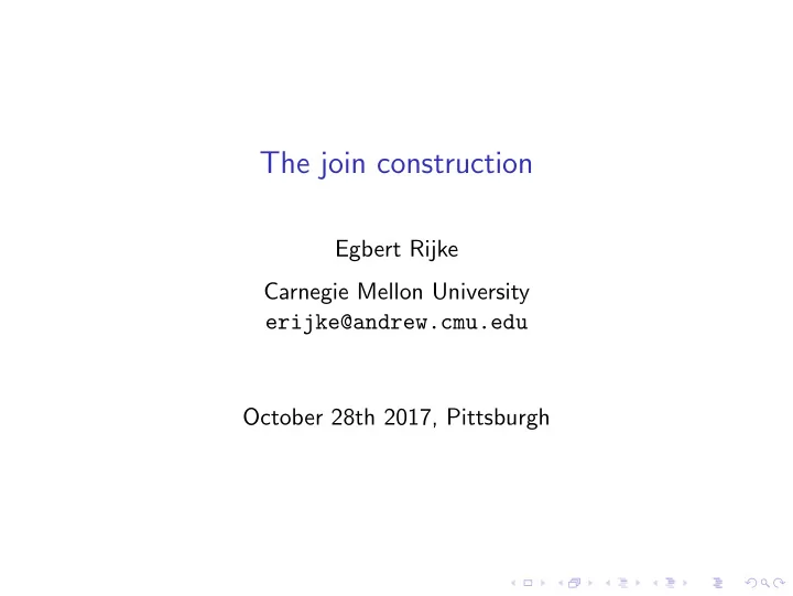 the join construction