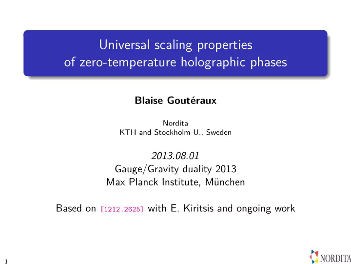 universal scaling properties of zero temperature