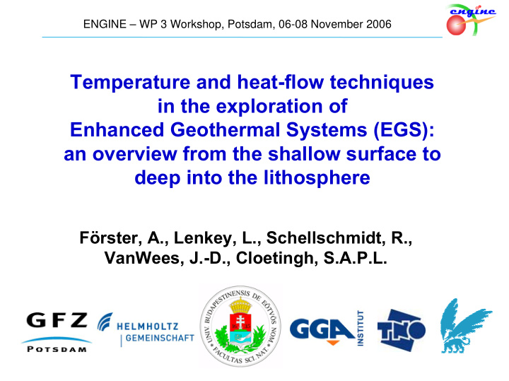 temperature and heat flow techniques in the exploration