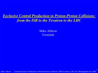 Exclusive Central Production in Proton-Proton Collisions:  from the ISR to the Tevatron to the LHC