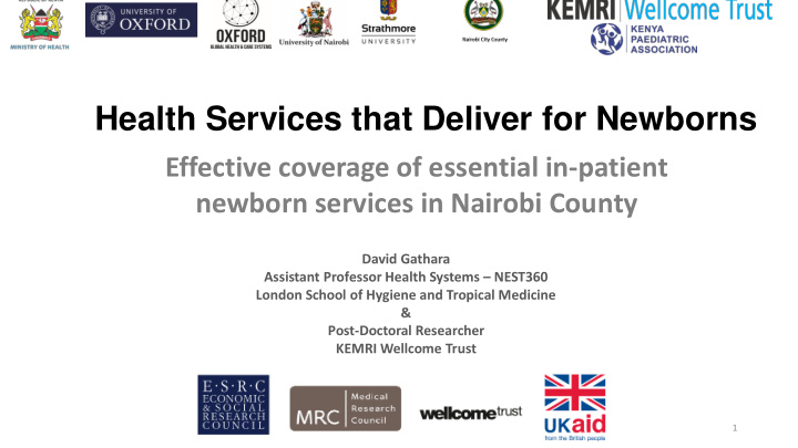 health services that deliver for newborns