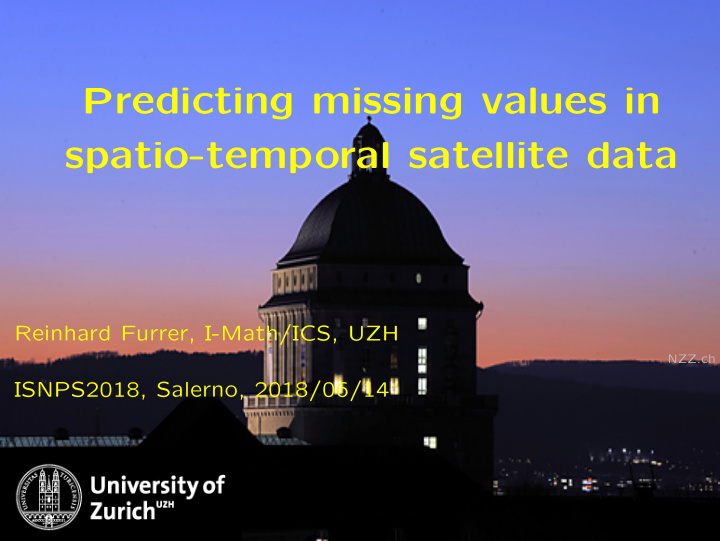 predicting missing values in spatio temporal satellite