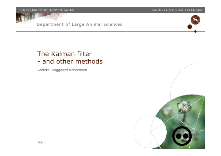 the kalman filter and other methods