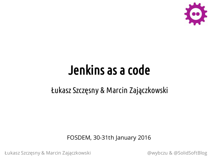 jenkins as a code