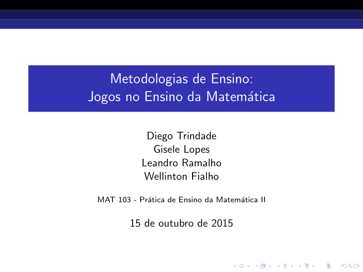 metodologias de ensino jogos no ensino da matem atica