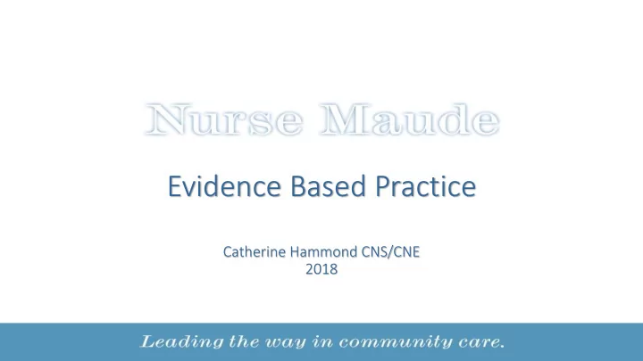 evidence based practice