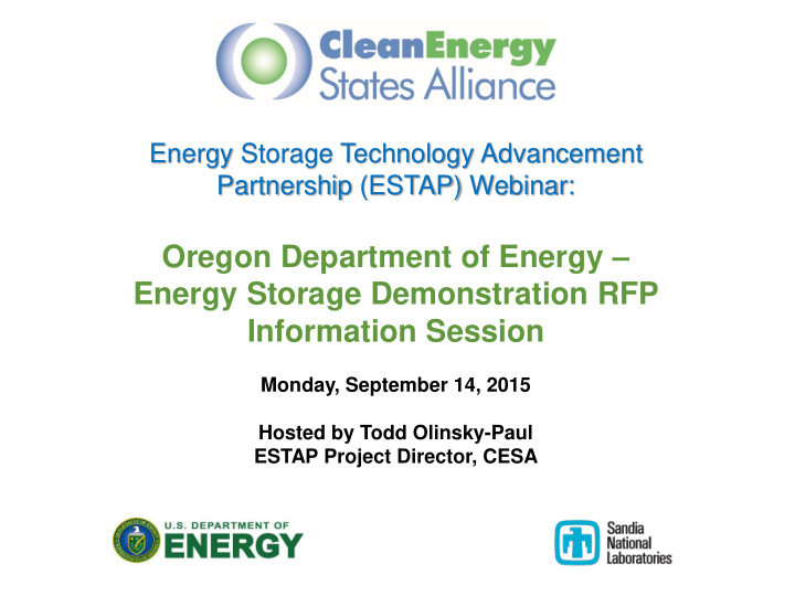 energy storage demonstration rfp