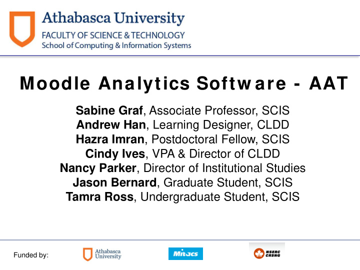 moodle analytics softw are aat
